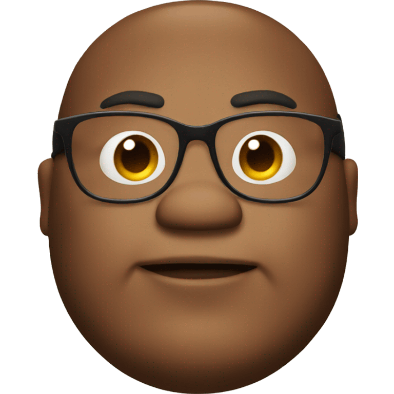 Fat guy with glasses  emoji