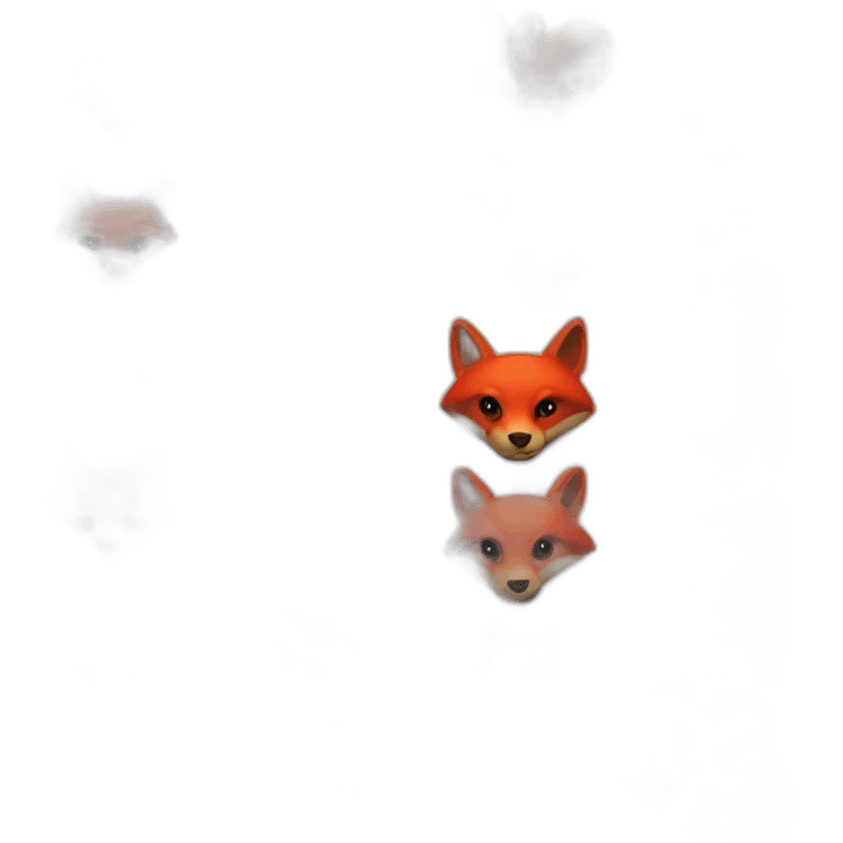 renard noir et rouge emoji