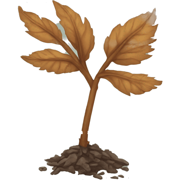 dried up brown plant emoji