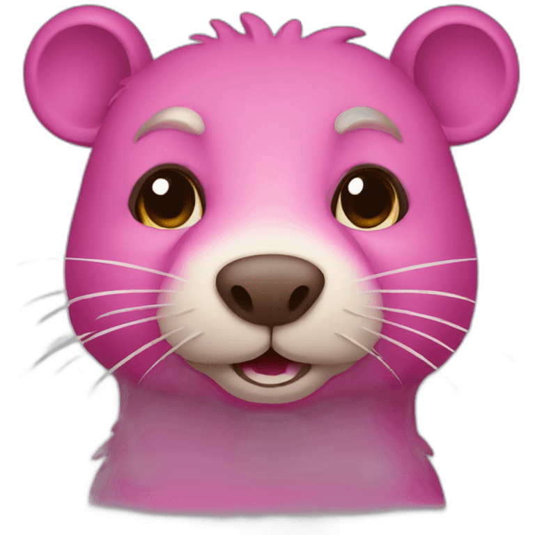 Pink beaver emoji