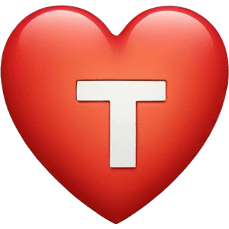 Heart with the letter T inside of it emoji