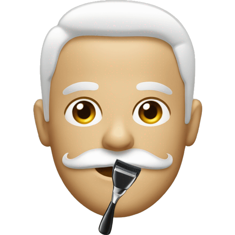 man shaving mustach emoji