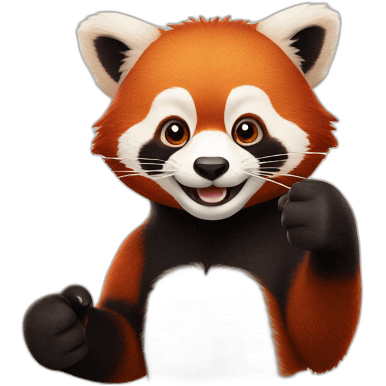 Red panda thumbs up emoji