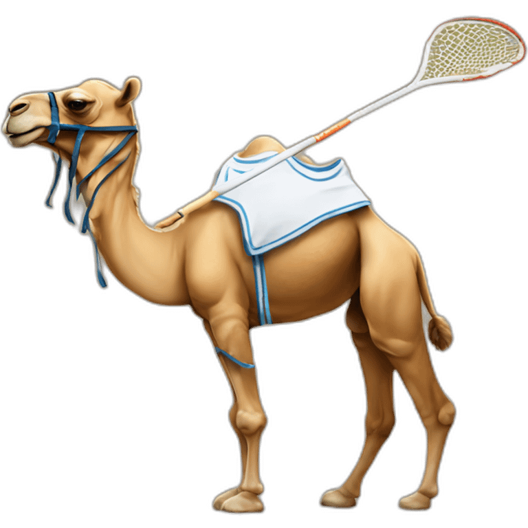 Camel playing lacrosse emoji