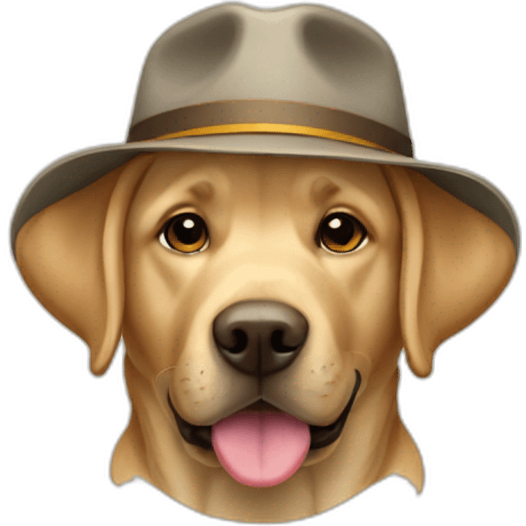 labrador with hat  emoji