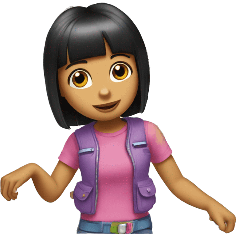 Dora the Explorer and boots the monkey emoji