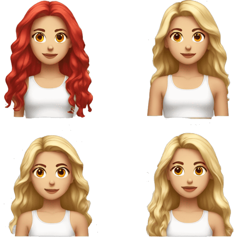 Jeune filles avec les cheveux blanc et yeux rouge emoji