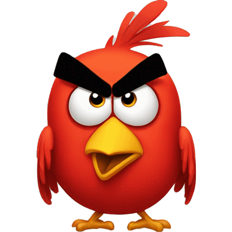 Red angry bird emoji