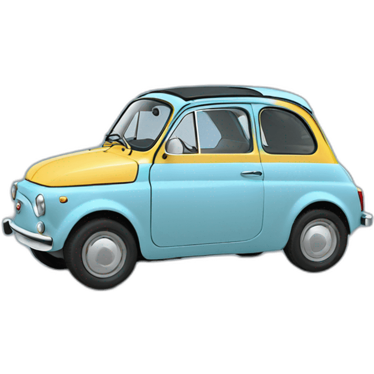 Fiat 500 joly blue emoji