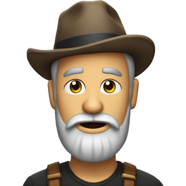 a beard man with a hat saying "OH NO!" emoji