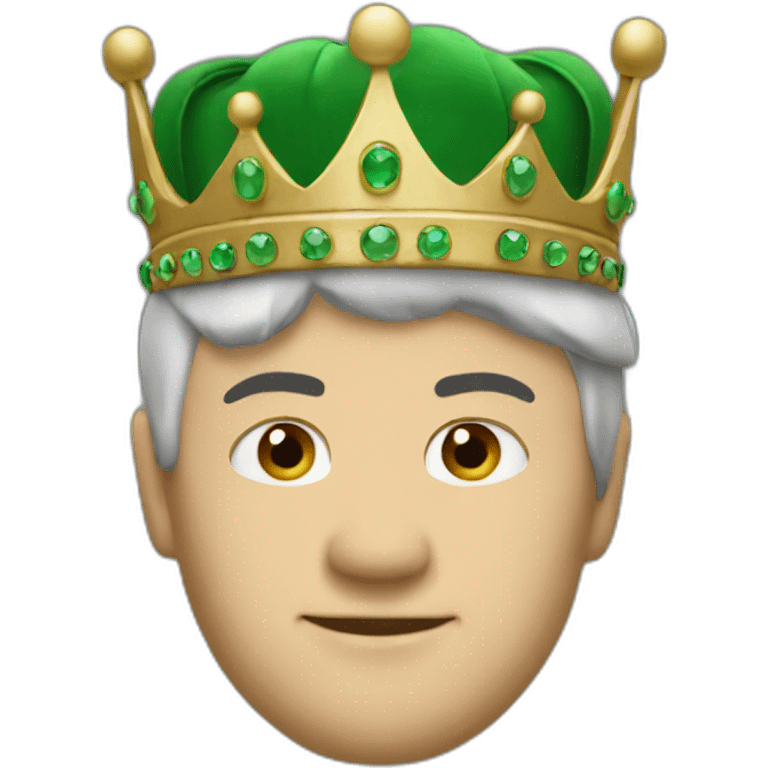 crown with green hat emoji