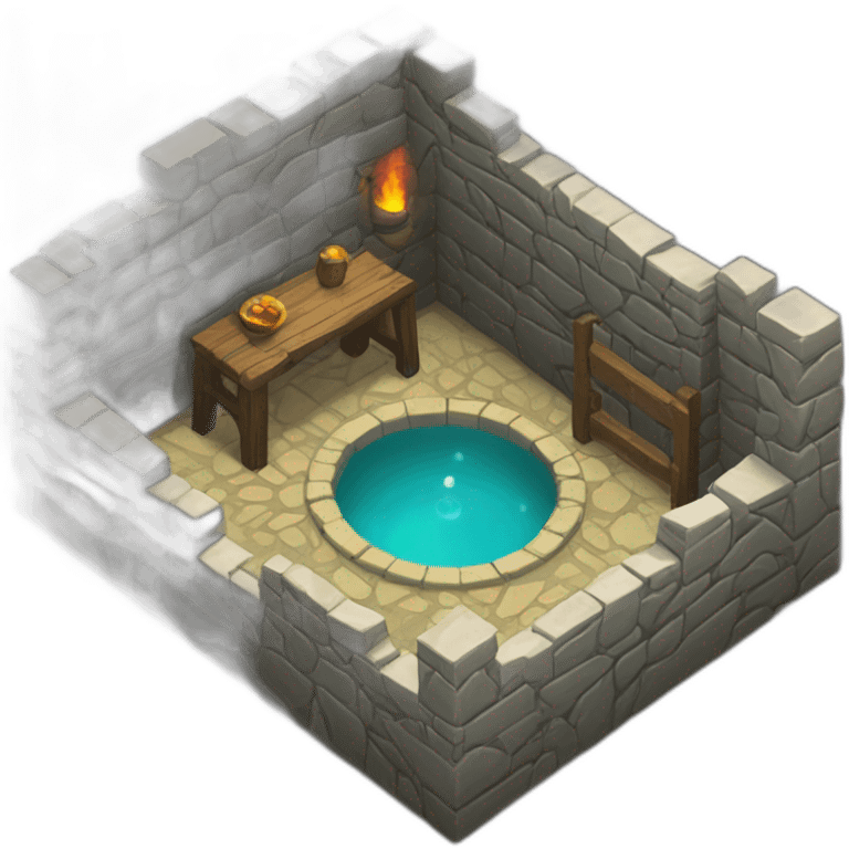 Isometric 3d dungeon emoji