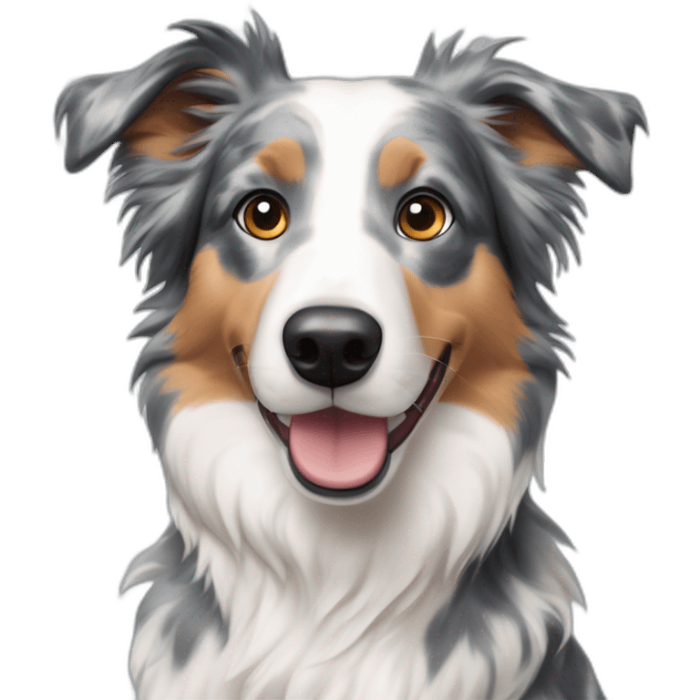 Blue merle border collie Welsh sheepdog mix emoji