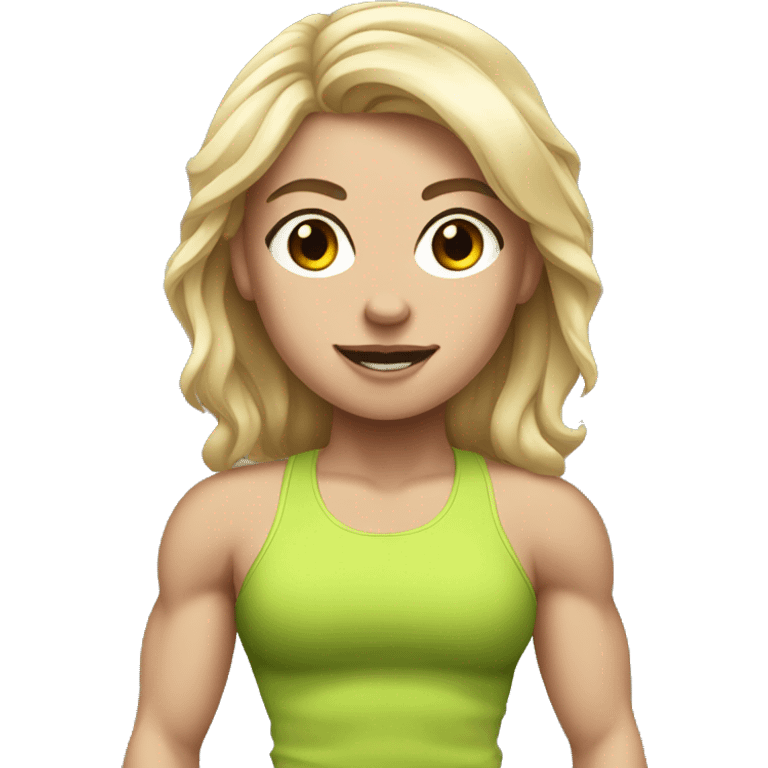 muscular gym white girl emoji