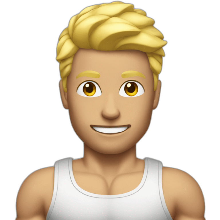 Blonde muscle emoji