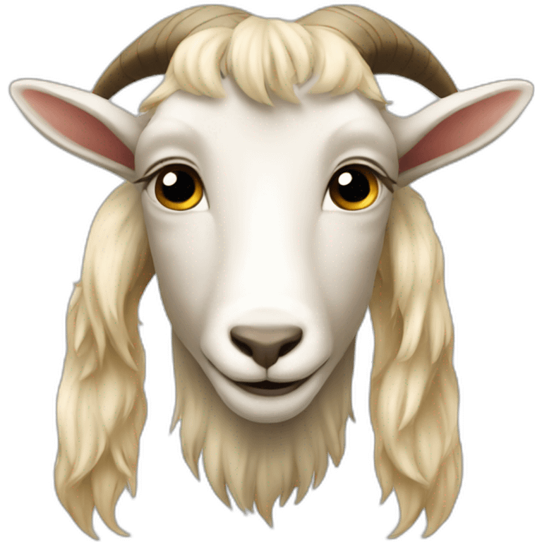 long-blond'haired-goat emoji