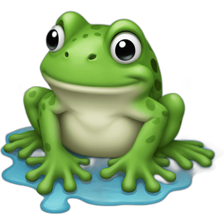 Grenouille dans l’eau emoji