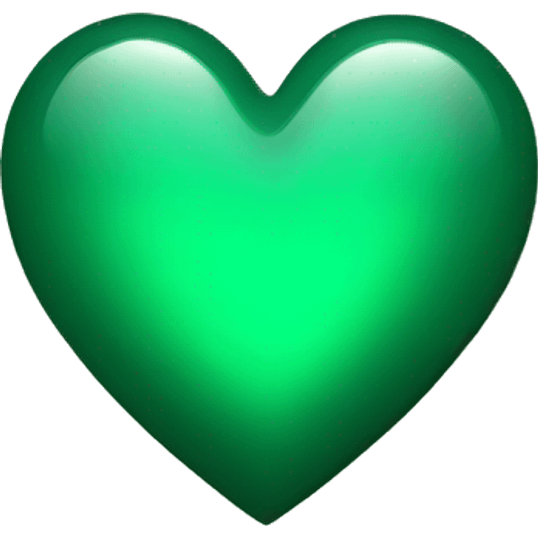 Plain emerald green heart emoji emoji