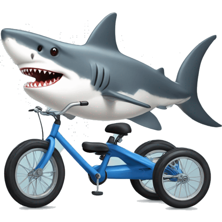 Shark on a tricycle  emoji