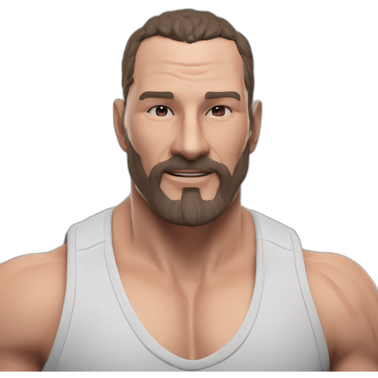 Muscular-guy-white-air-white-beard emoji