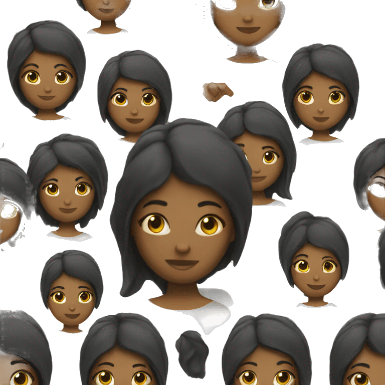 Black girl with straight hair  emoji