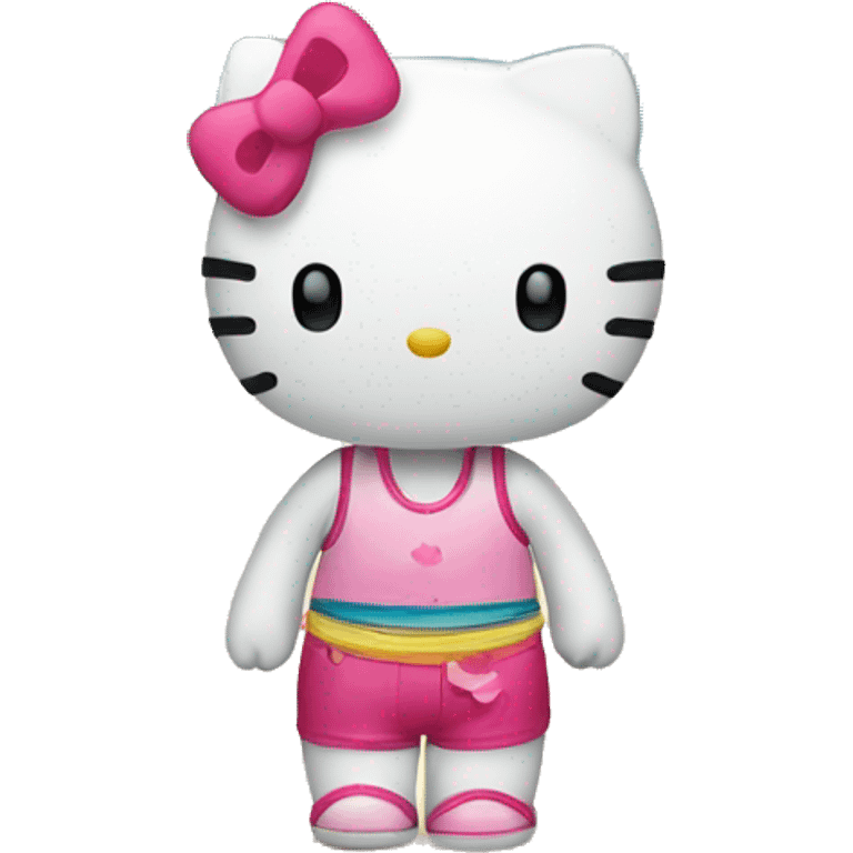 hello kitty in the beach emoji