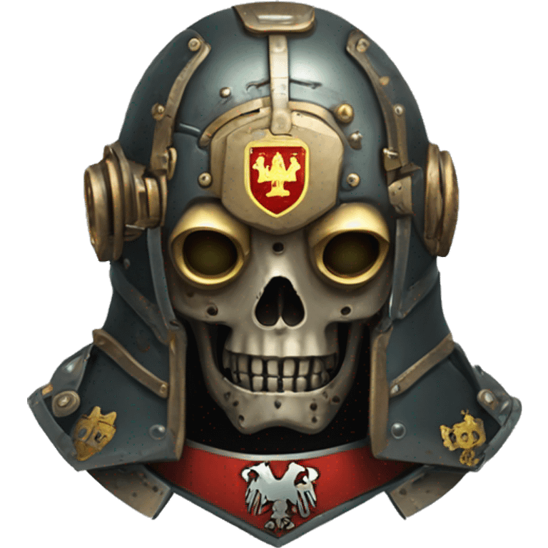 adeptus mechanicus head featuring Russian coats of arms emoji