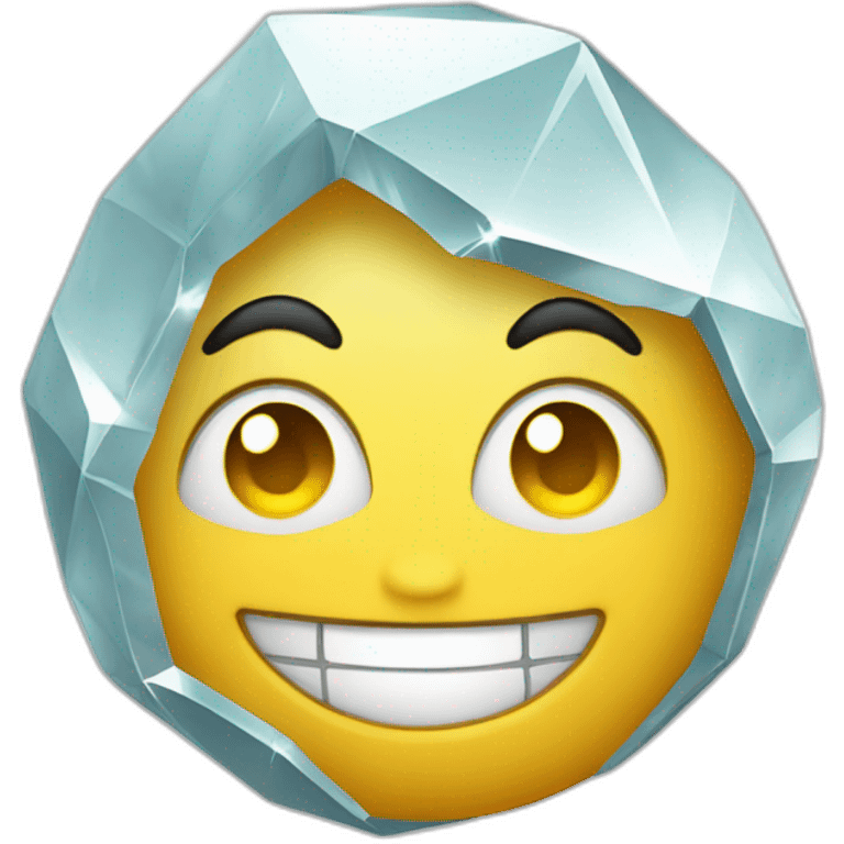 A diamond with a smile emoji