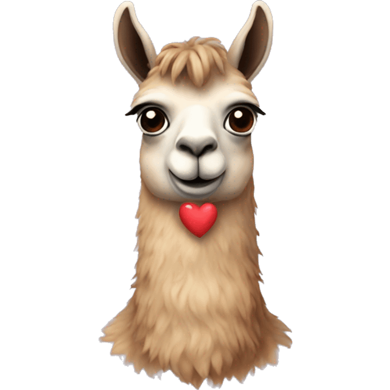 Llama heart emoji