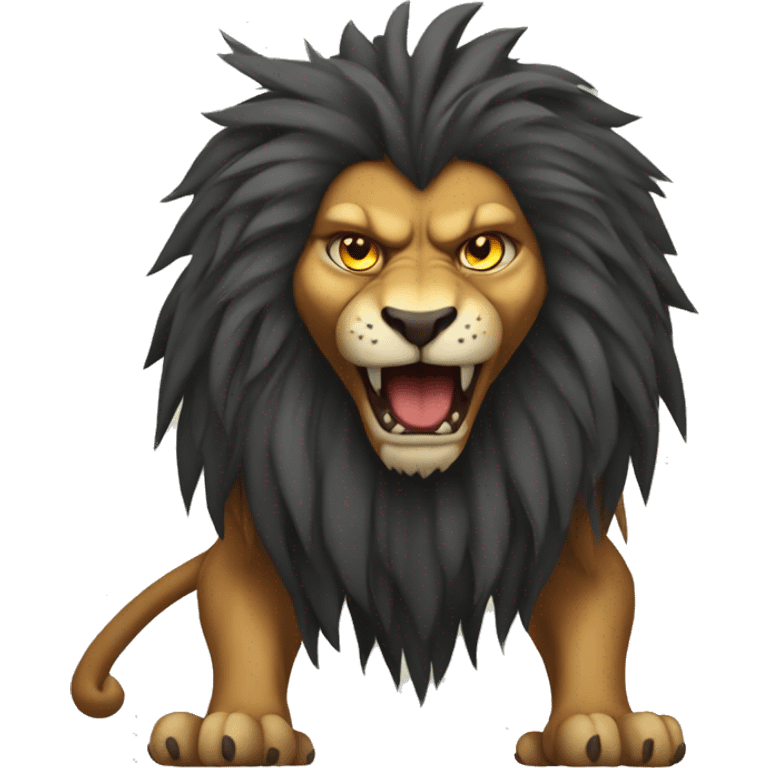 demonic lion with seven legs emoji