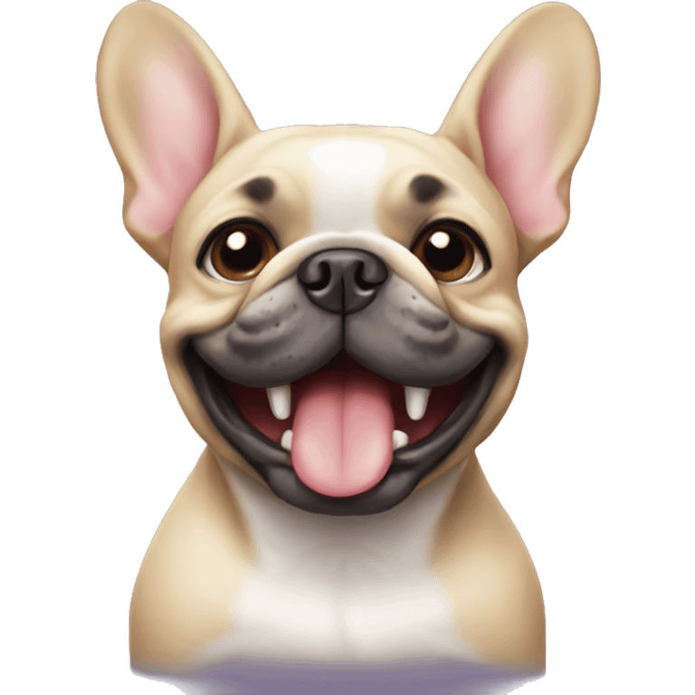 French bulldog happy emoji