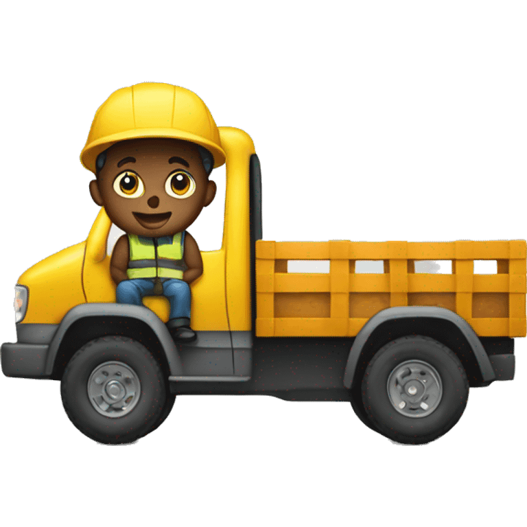 small supplier sitting on a truck emoji