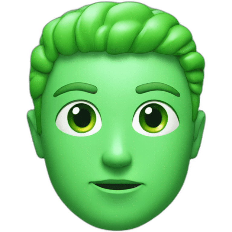 Artificial intelligence green emoji