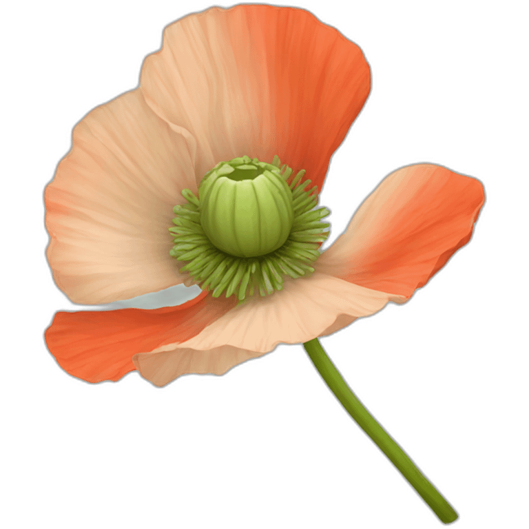 Poppy flower emoji