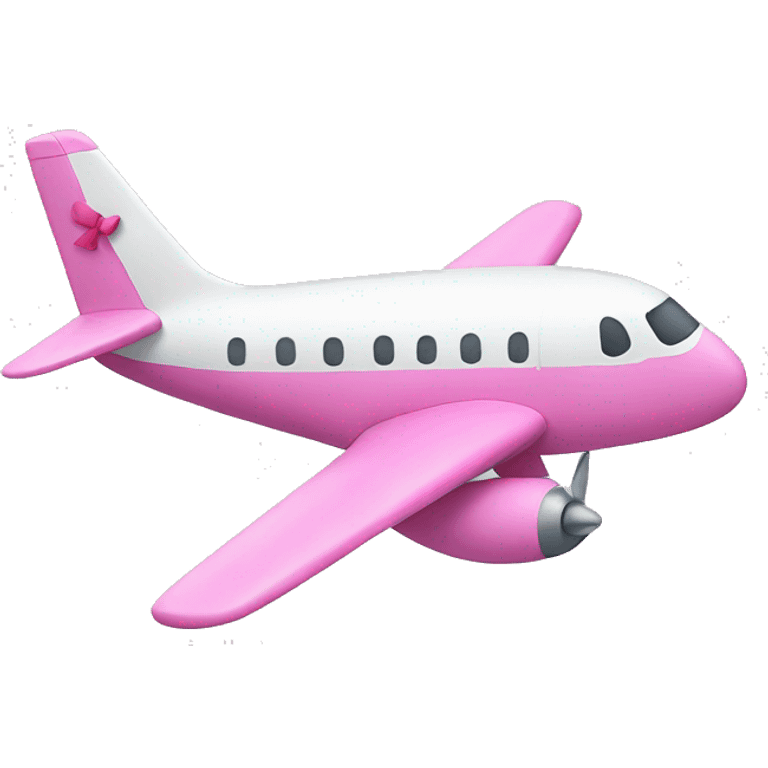 airplane with pink bow on top  emoji