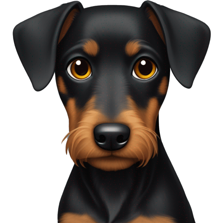 Black jagdterrier nad dachshund emoji