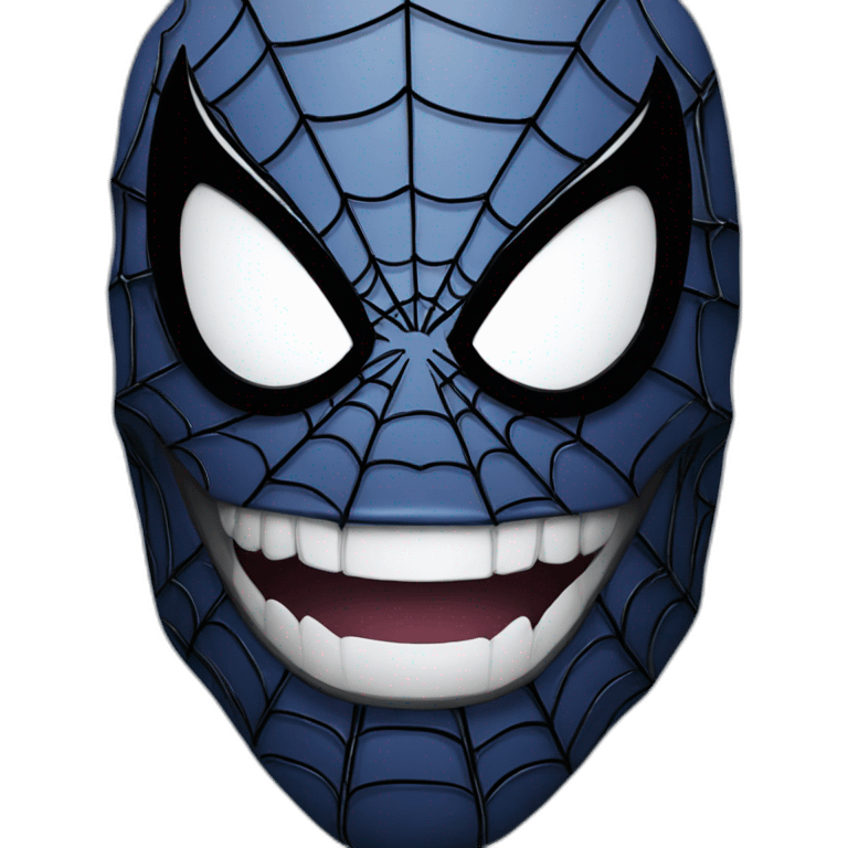 Spiderman half face venom emoji