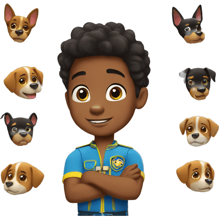 young black boy paw patrol emoji