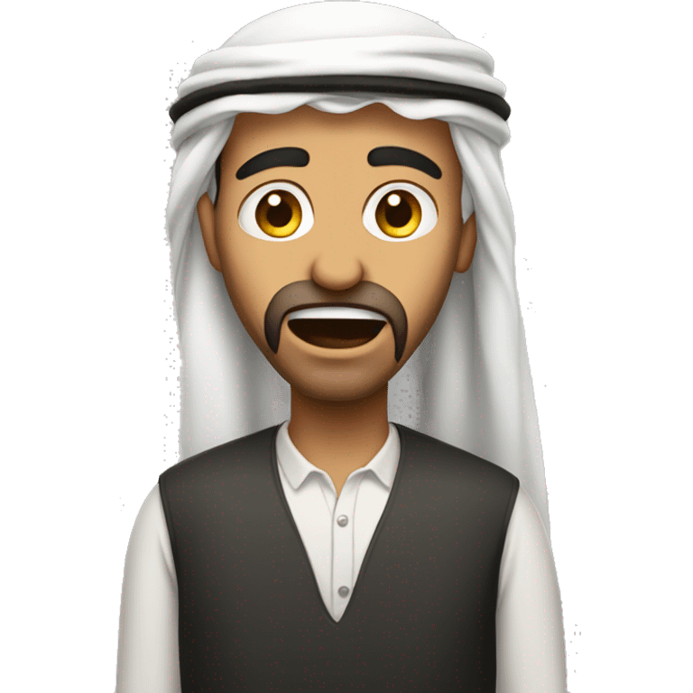 Arab man shutting his mouth  emoji