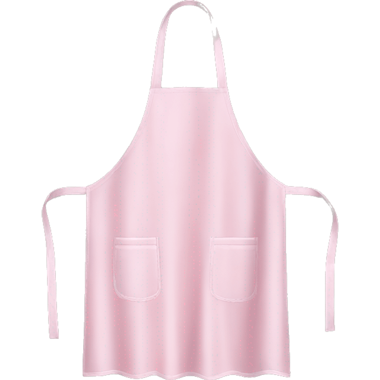 Realistic isolated light pink kitchen apron  emoji