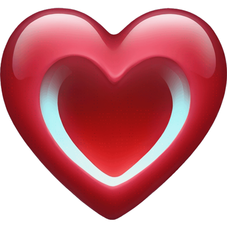 Crimson glass heart emoji