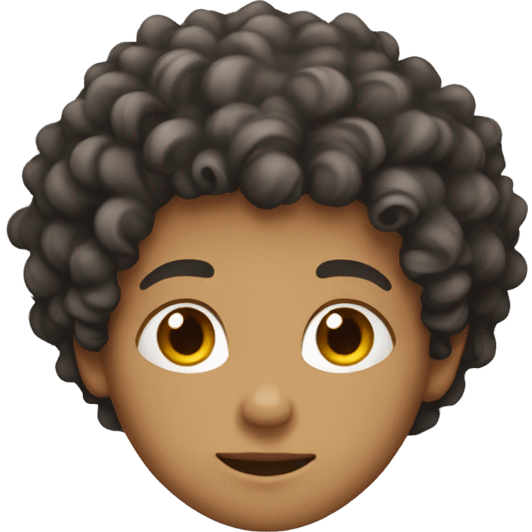 light skin boy with curly hair emoji