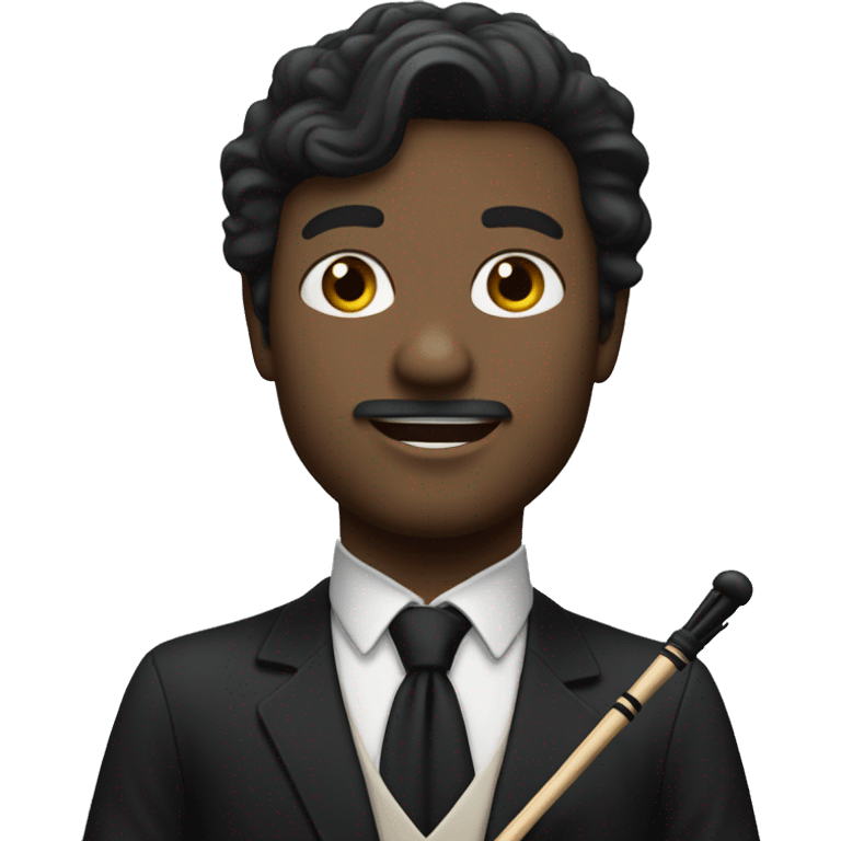 orchestra conductor with dark hair an baton emoji