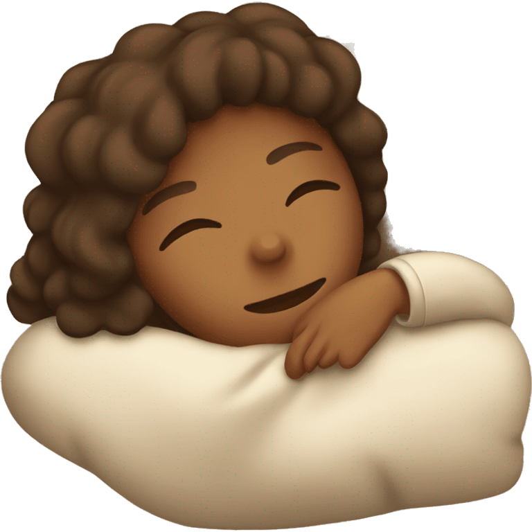 brown cozy girl sleeping  emoji