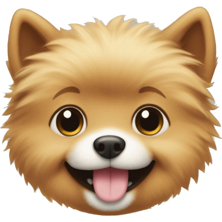 Pomeranae with a happy baby smiling face emoji