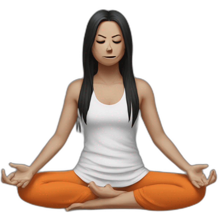 yoga and meditation death metal emoji