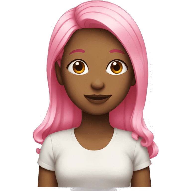 Girl with pink hair emoji