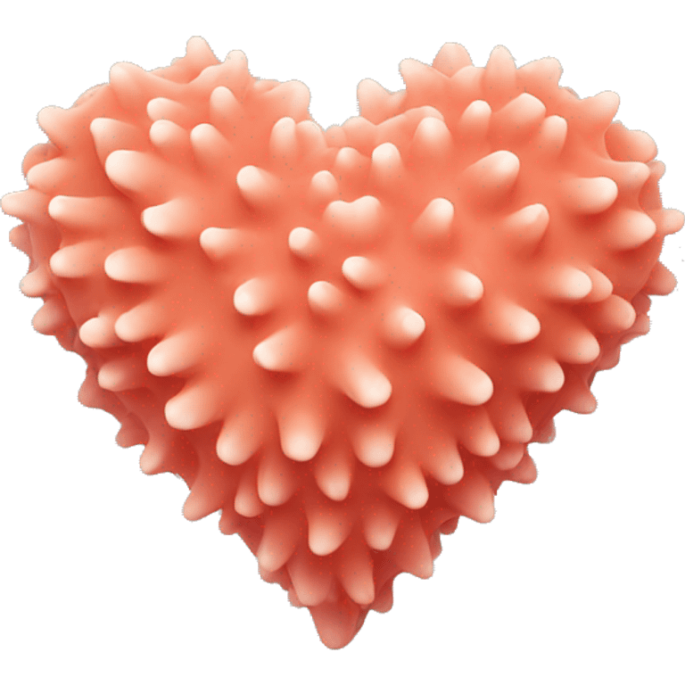 coral color heart shape emoji