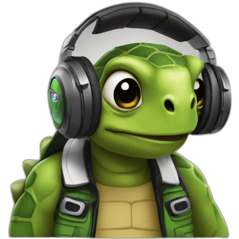 Tortuga dj  emoji