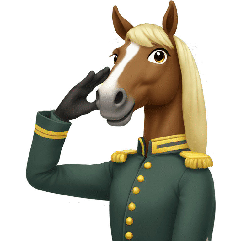 saluting horse emoji